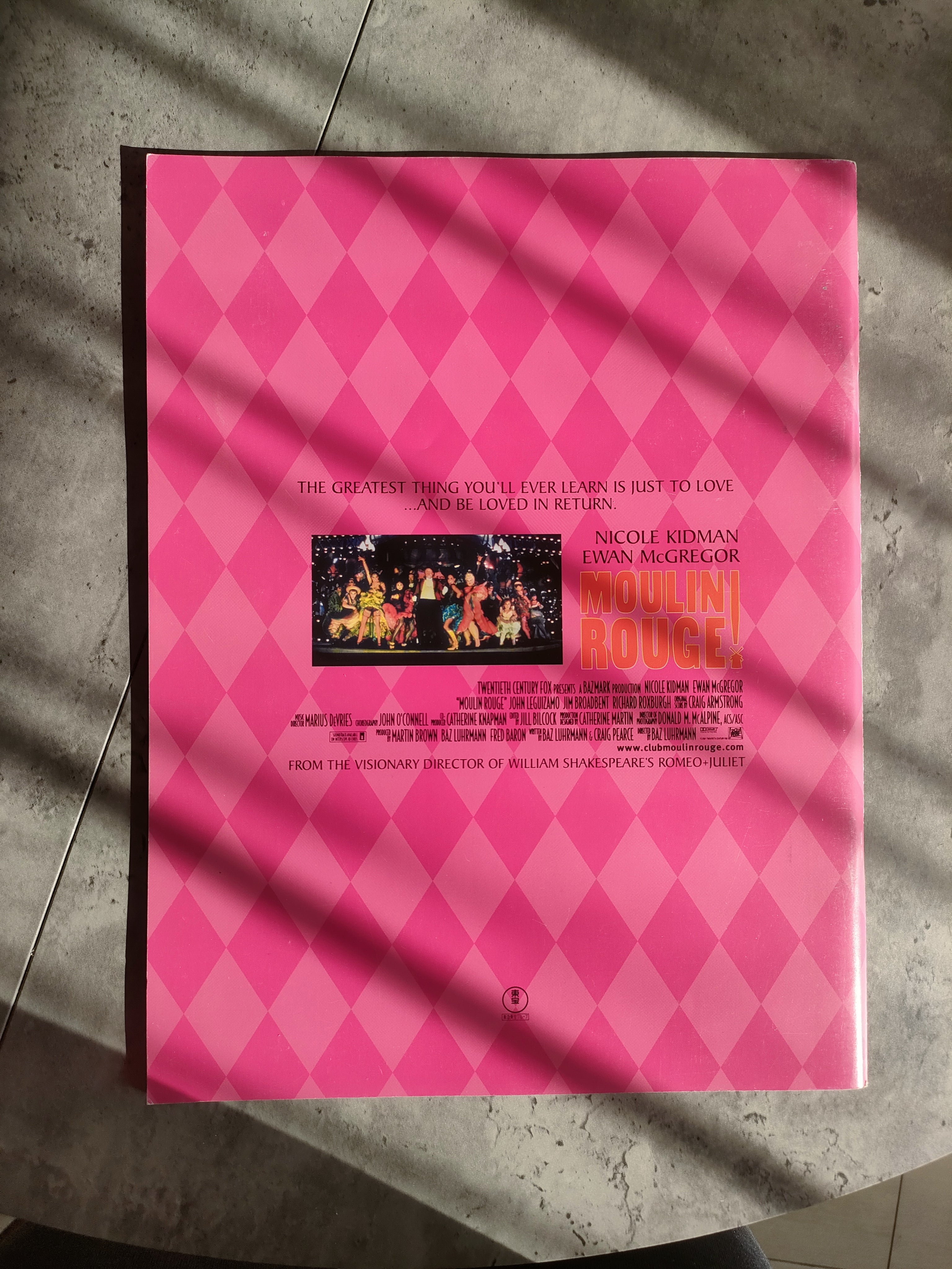 Moulin Rouge Japanese Movie Program Pamphlet 2001