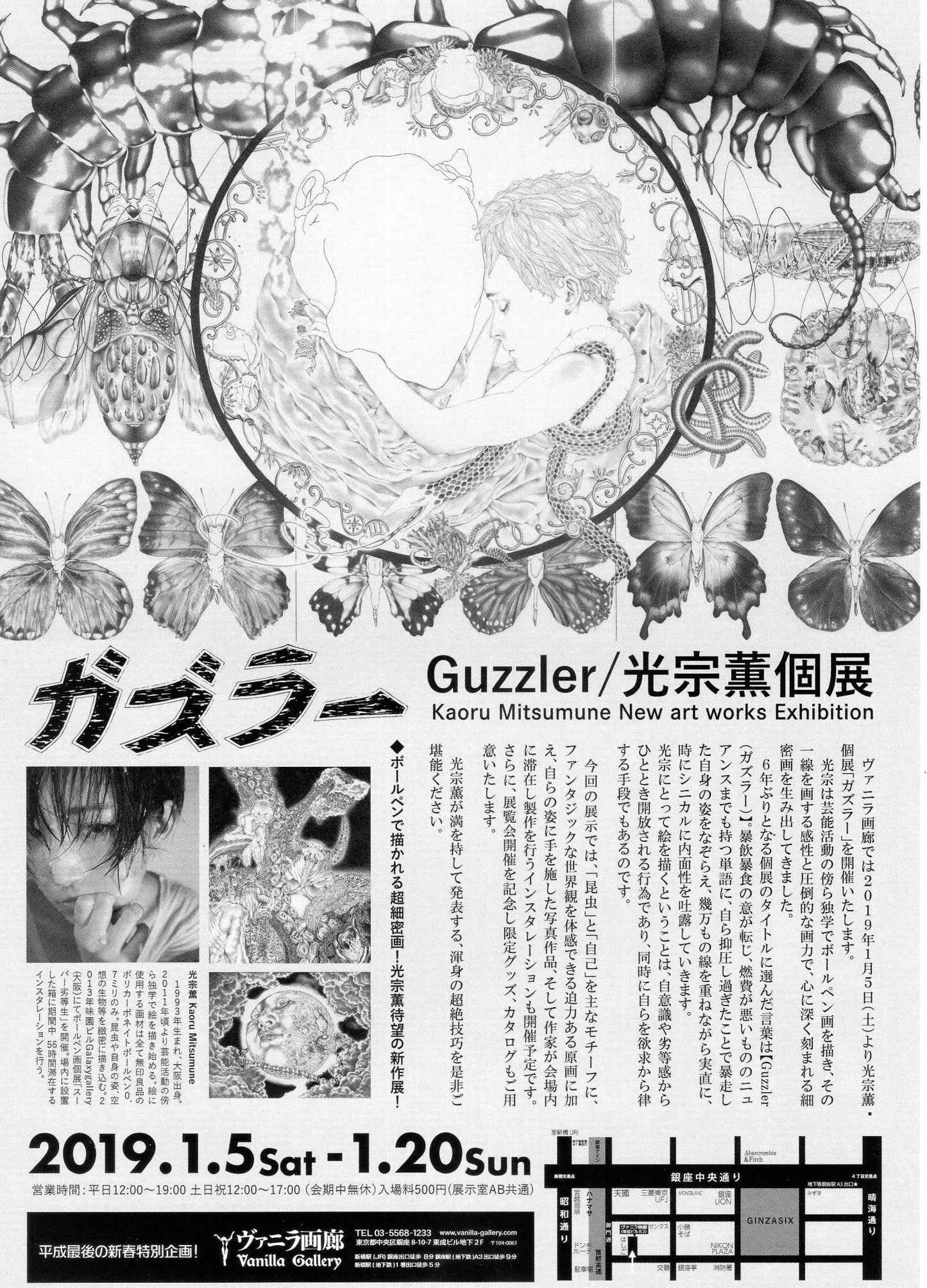 Kaoru Mitsumune Exhibition Japanese  Chirashi Mini Ad-Flyer Poster 2019