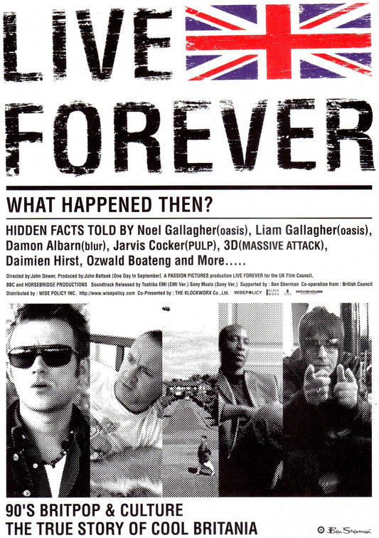 Live Forever Japanese Chirashi Mini Ad-Flyer Poster 2003