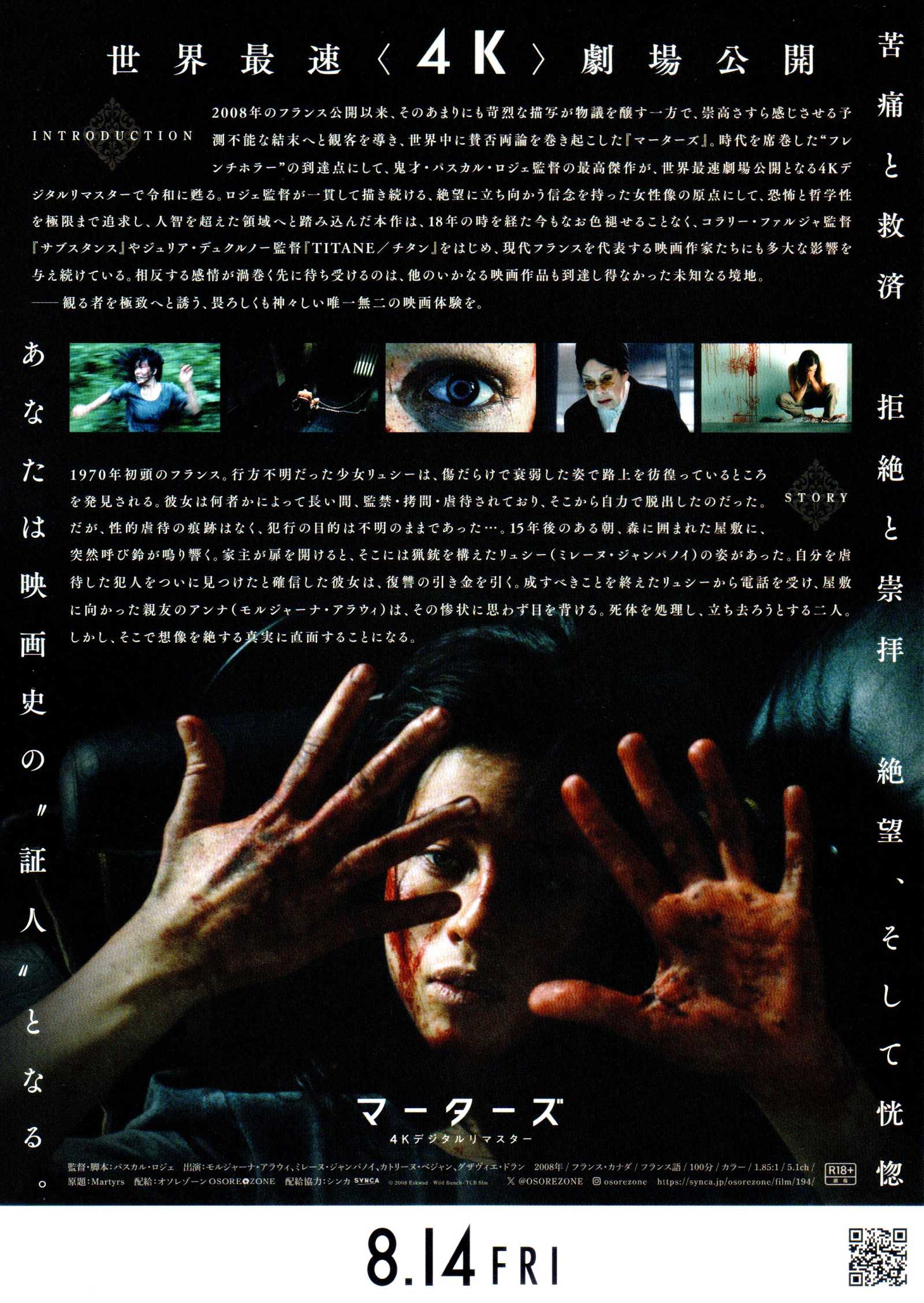 Martyrs Japanese Chirashi Mini Ad-Flyer Poster 2008R 4K A