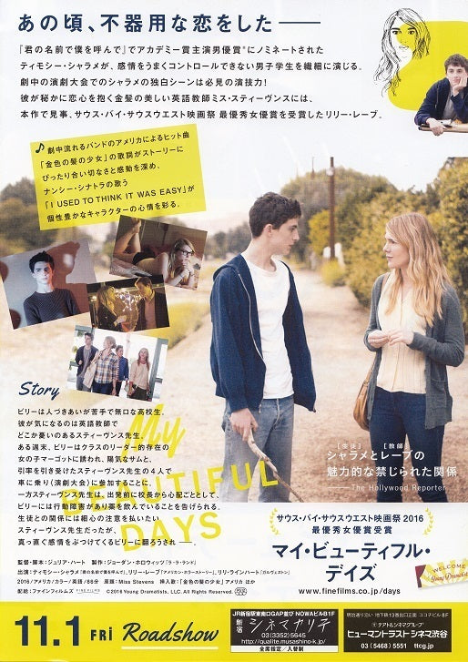 Miss Stevens Japanese Chirashi Mini Ad-Flyer Poster 2016