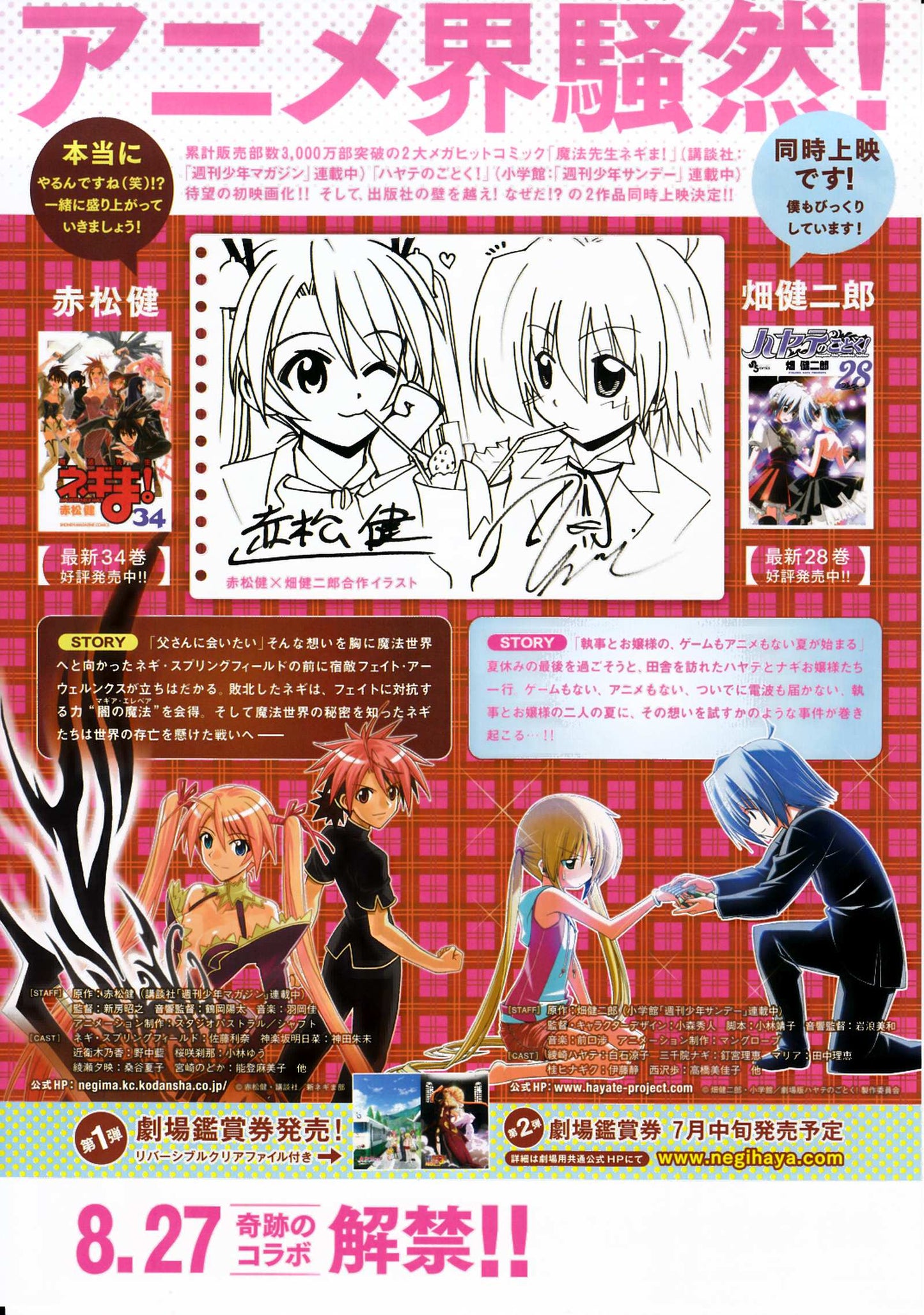 Negima Final Japanese Anime Chirashi Mini Ad-Flyer Poster 2011 A