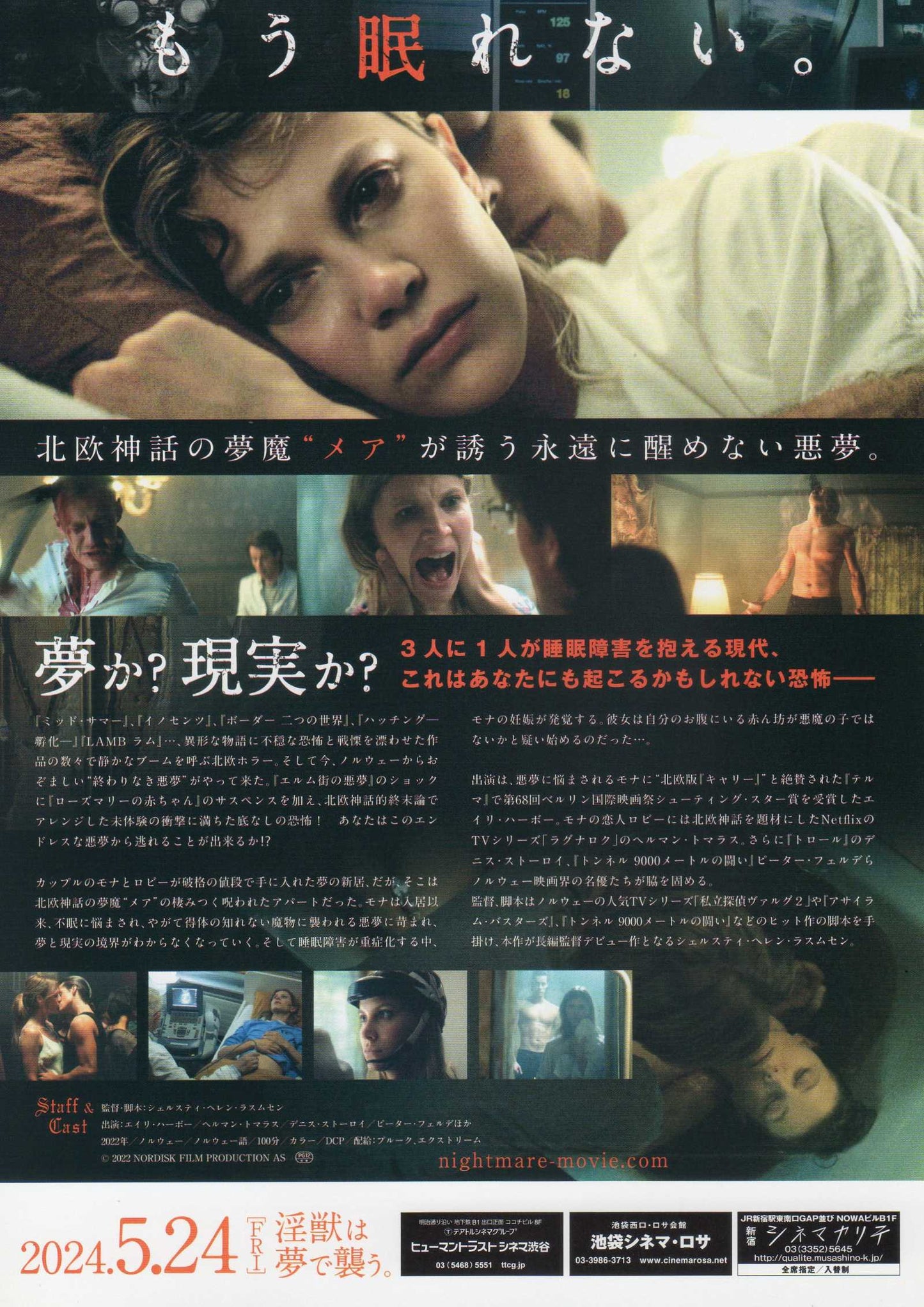 Nightmare Japanese Chirashi Mini Ad-Flyer Poster 2022