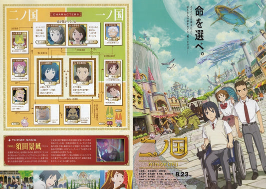 Ni No Kuni Japanese Anime Chirashi Mini Ad-Flyer Poster 2019 4p