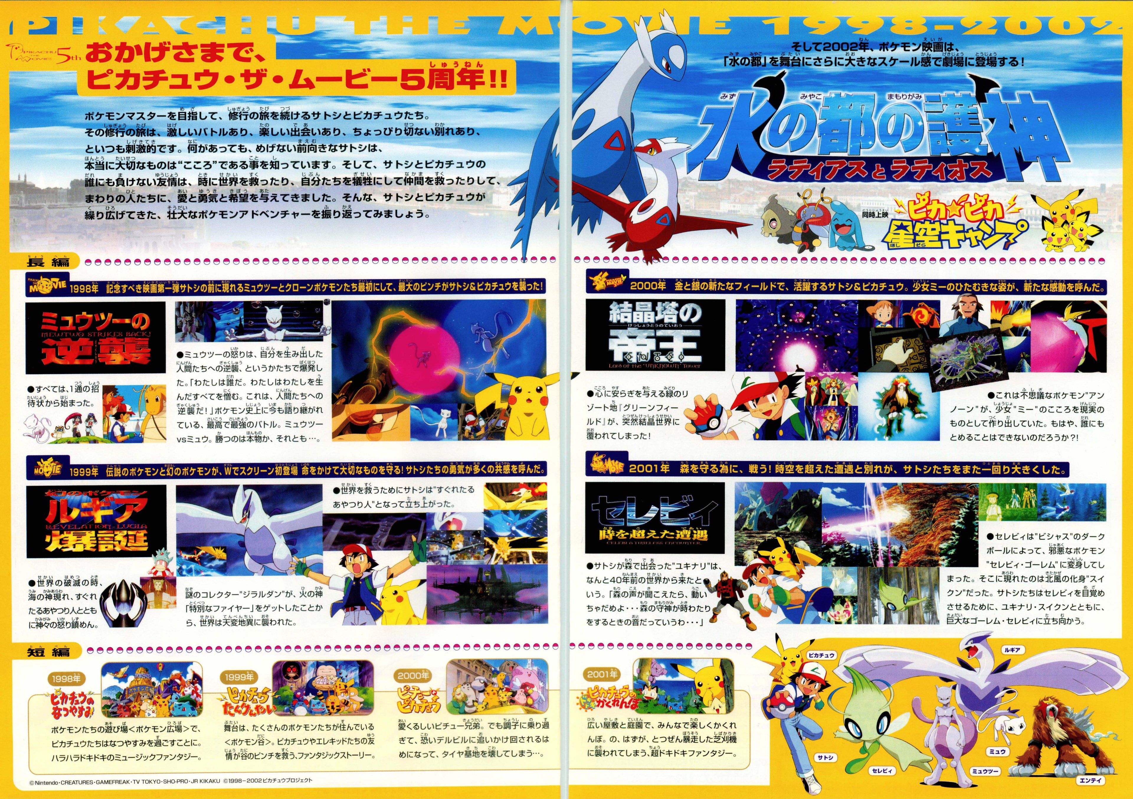 Pokémon Heroes Latios and Latias Japanese Chirashi Mini Ad-Flyer Poster 2002 4p