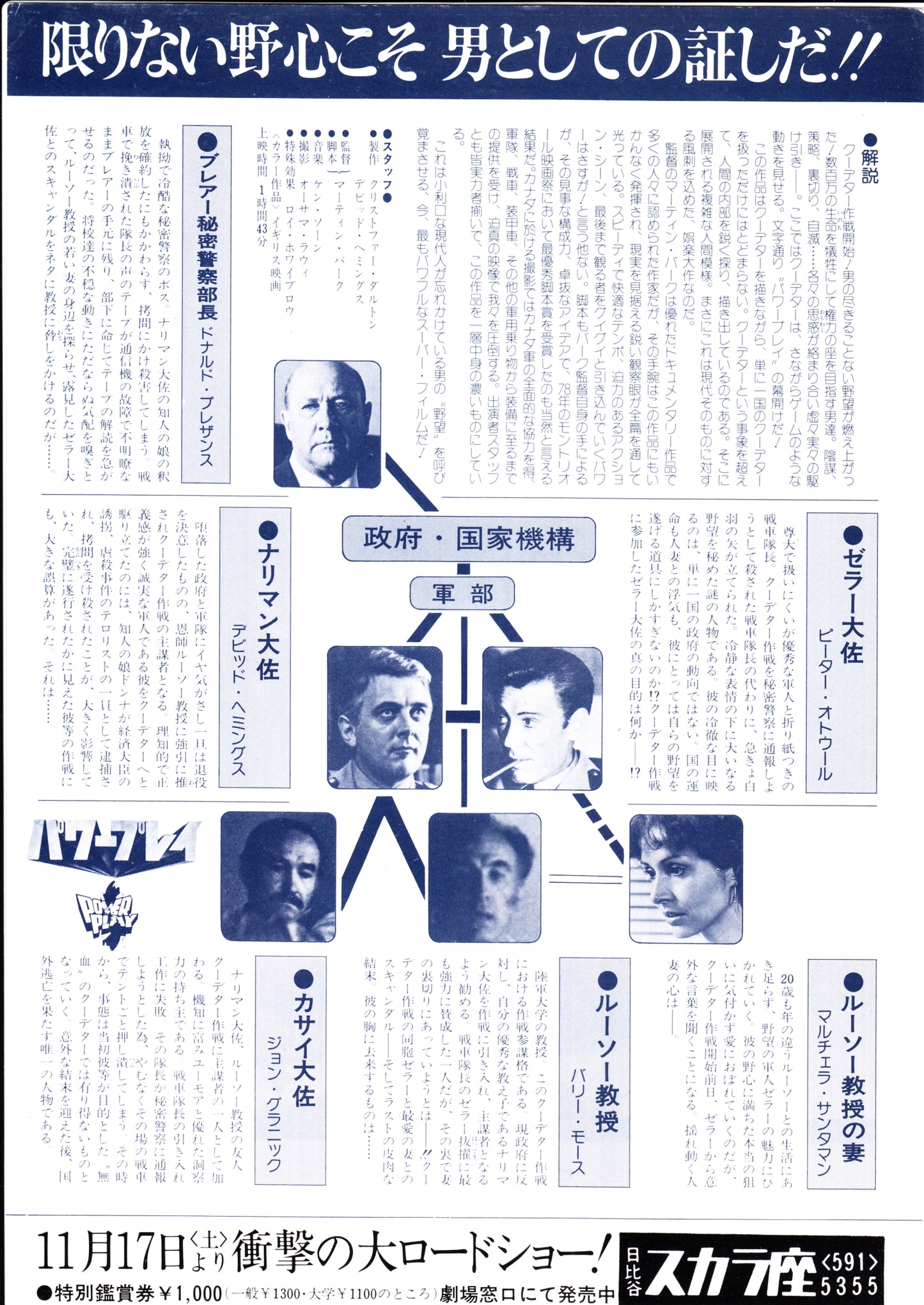 Power Play Japanese Chirashi Mini Ad-Flyer Poster 1978