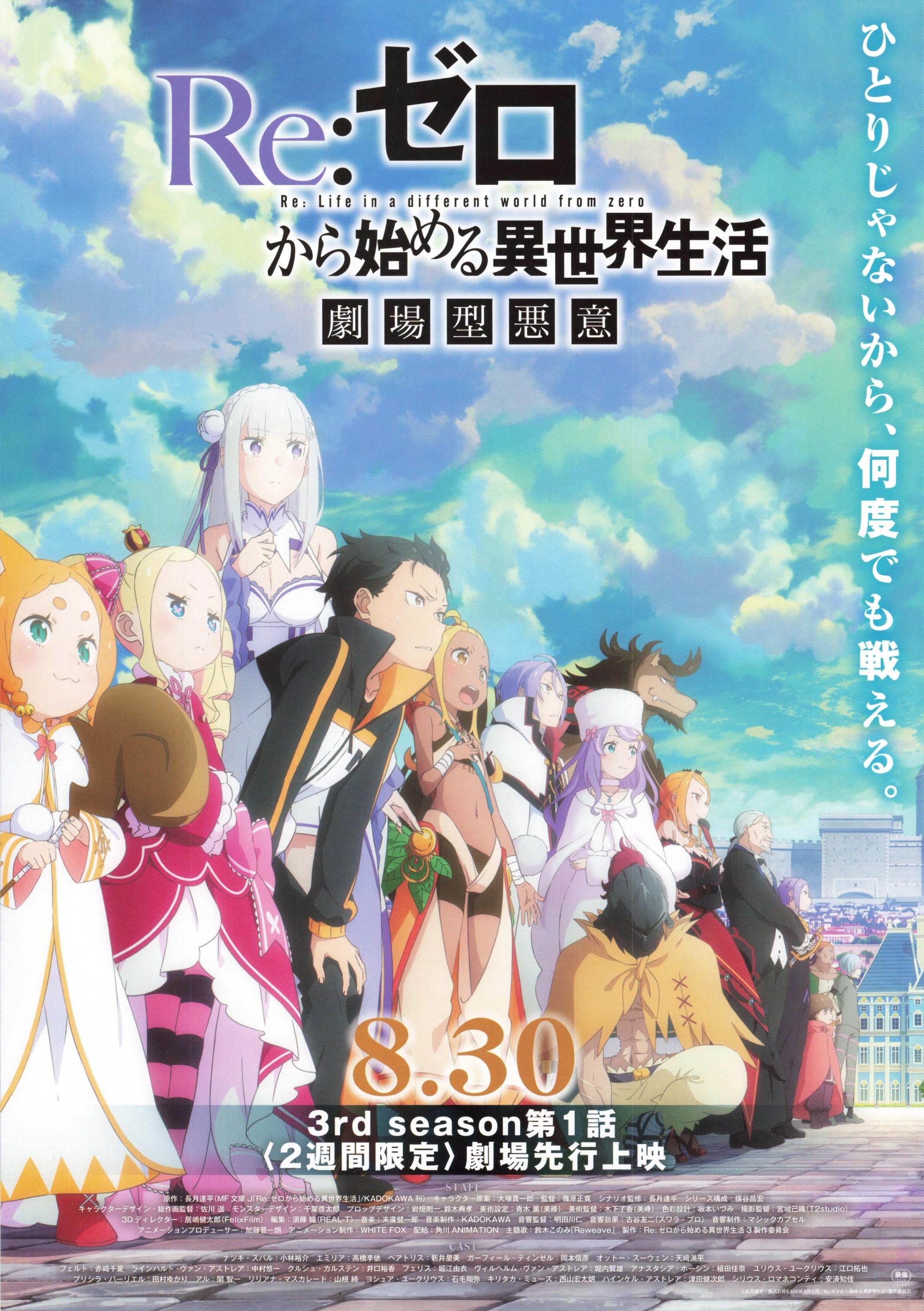 Re: Life in different world 1 Japanese Anime Chirashi Mini Ad-Flyer Poster 2024