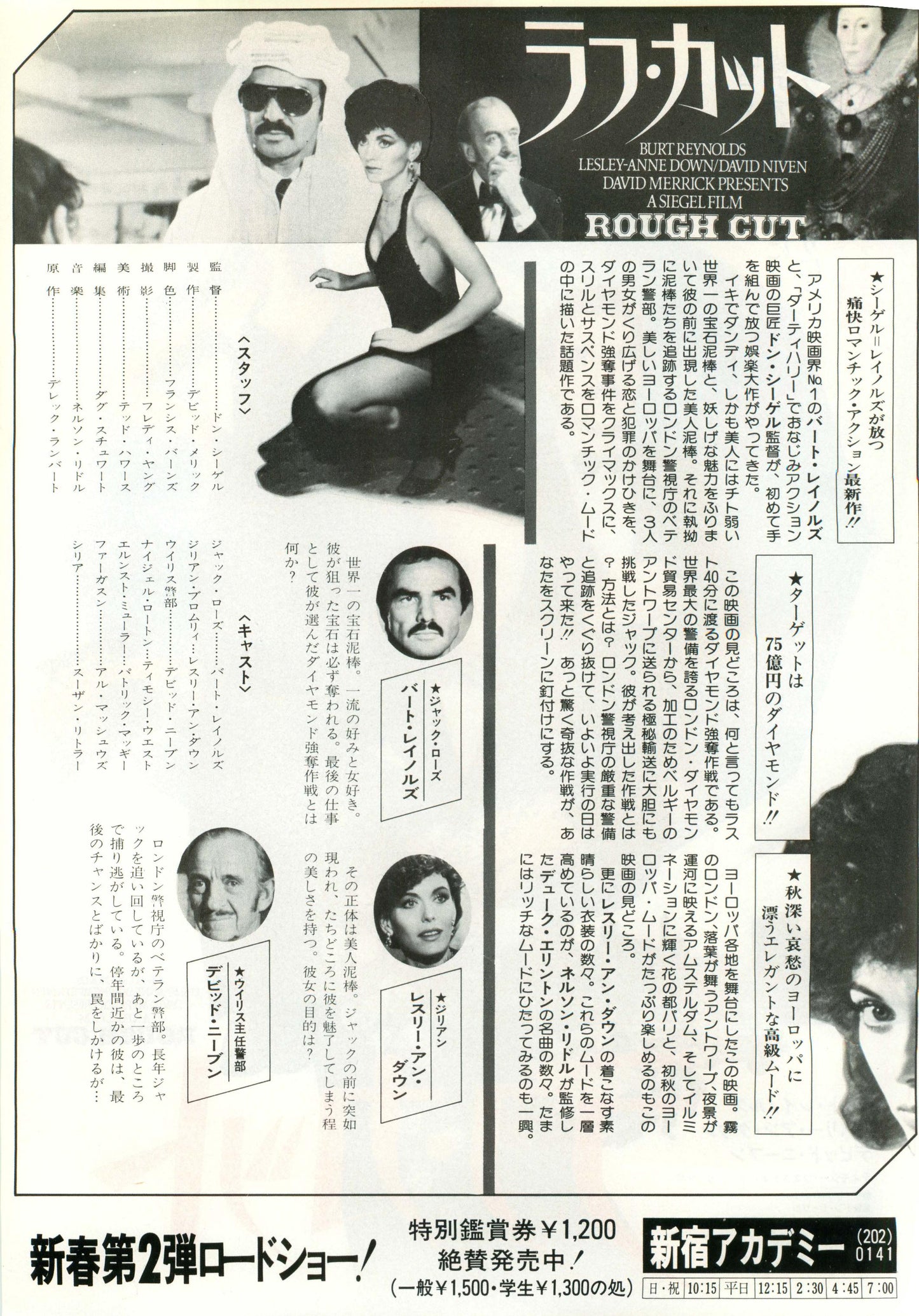 Rough Cut Japanese Chirashi Mini Ad-Flyer Poster 1980