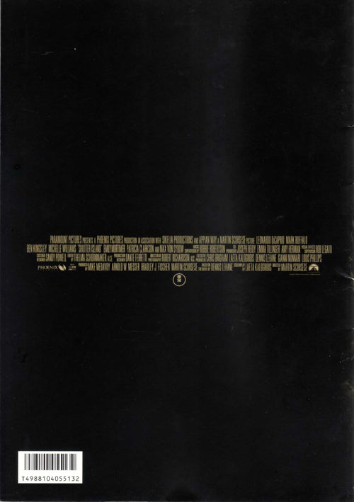 Shutter Island Japanese Movie Program Pamphlet 2010 Scorzese