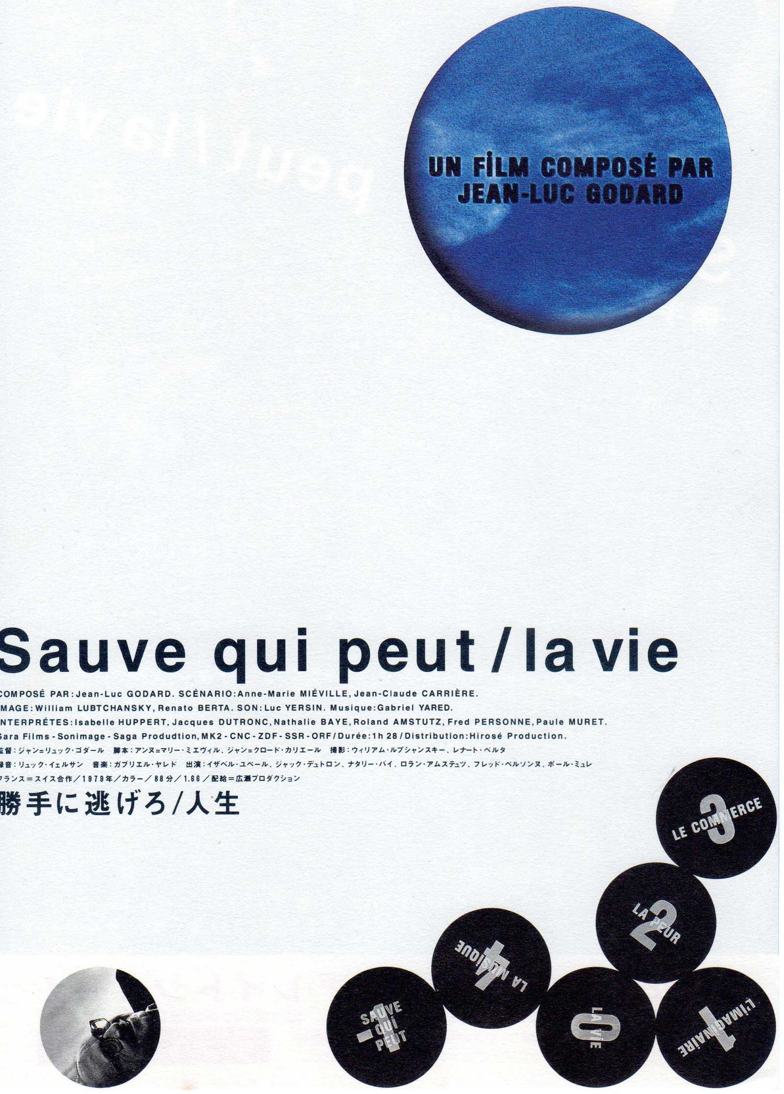 Slow Motion Sauve qui peut (la vie) Japanese Chirashi Mini Ad-Flyer Poster 1980R Godard