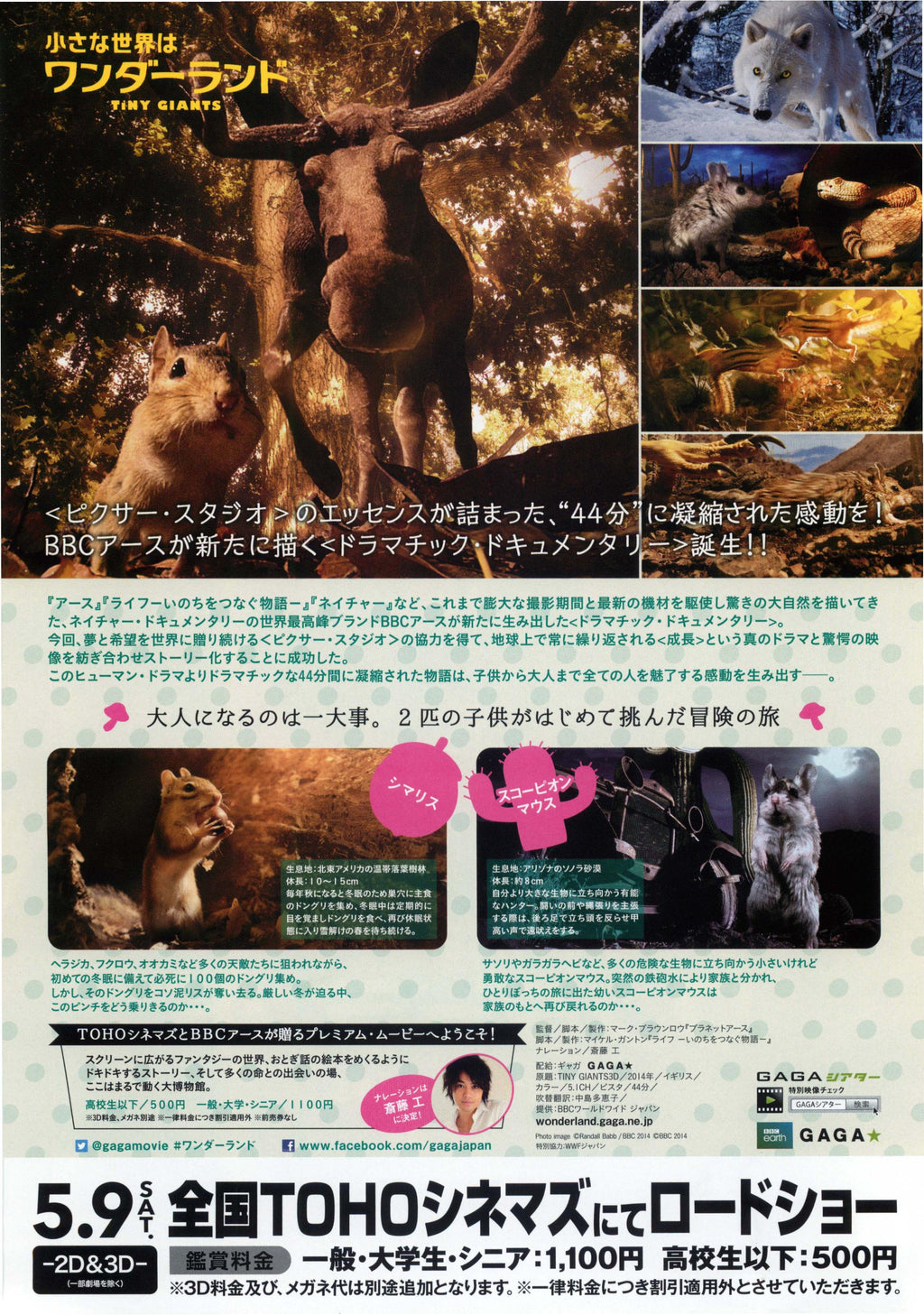 Tiny Giants Japanese Anime Chirashi Mini Ad-Flyer Poster 2014