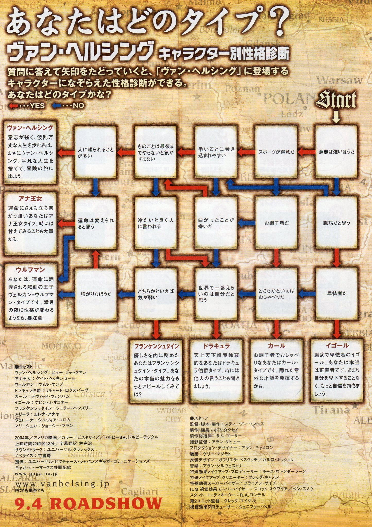 Van Helsing Japanese Chirashi Mini Ad-Flyer Poster 2004 D 8p