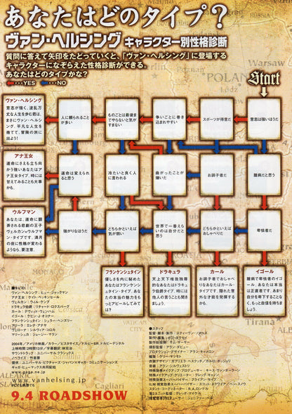 Van Helsing Japanese Chirashi Mini Ad-Flyer Poster 2004 D 8p