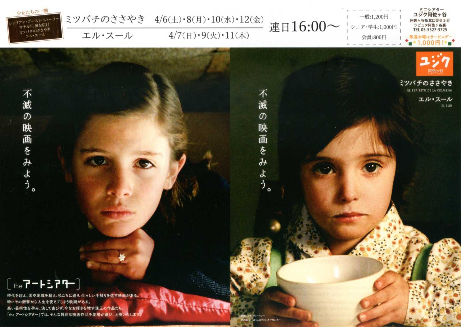 Victor Erice The Spirit of The Beehive - El Sur Japanese Chirashi Mini Ad-Flyer Poster 2019