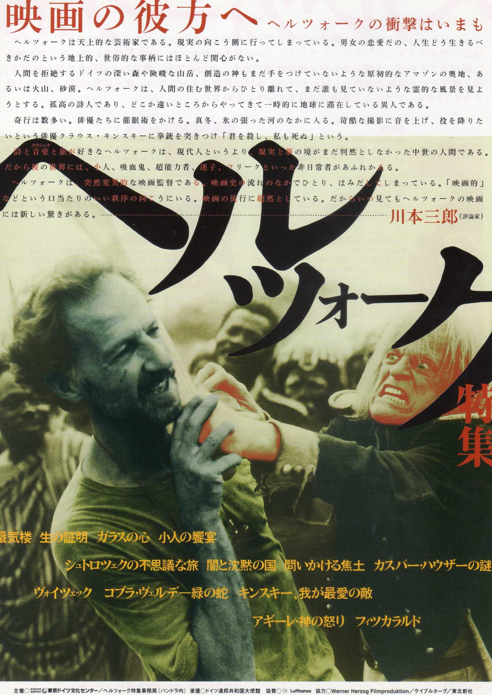 Werner Herzog Retrospective Japanese Chirashi Mini Ad-Flyer Poster 2000