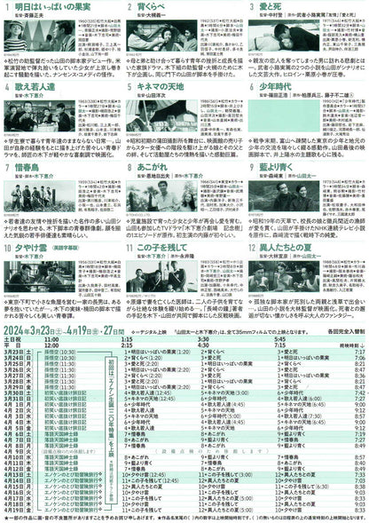 Yamada Kinoshita Retrospective Japanese Chirashi Mini Ad-Flyer Poster 2024