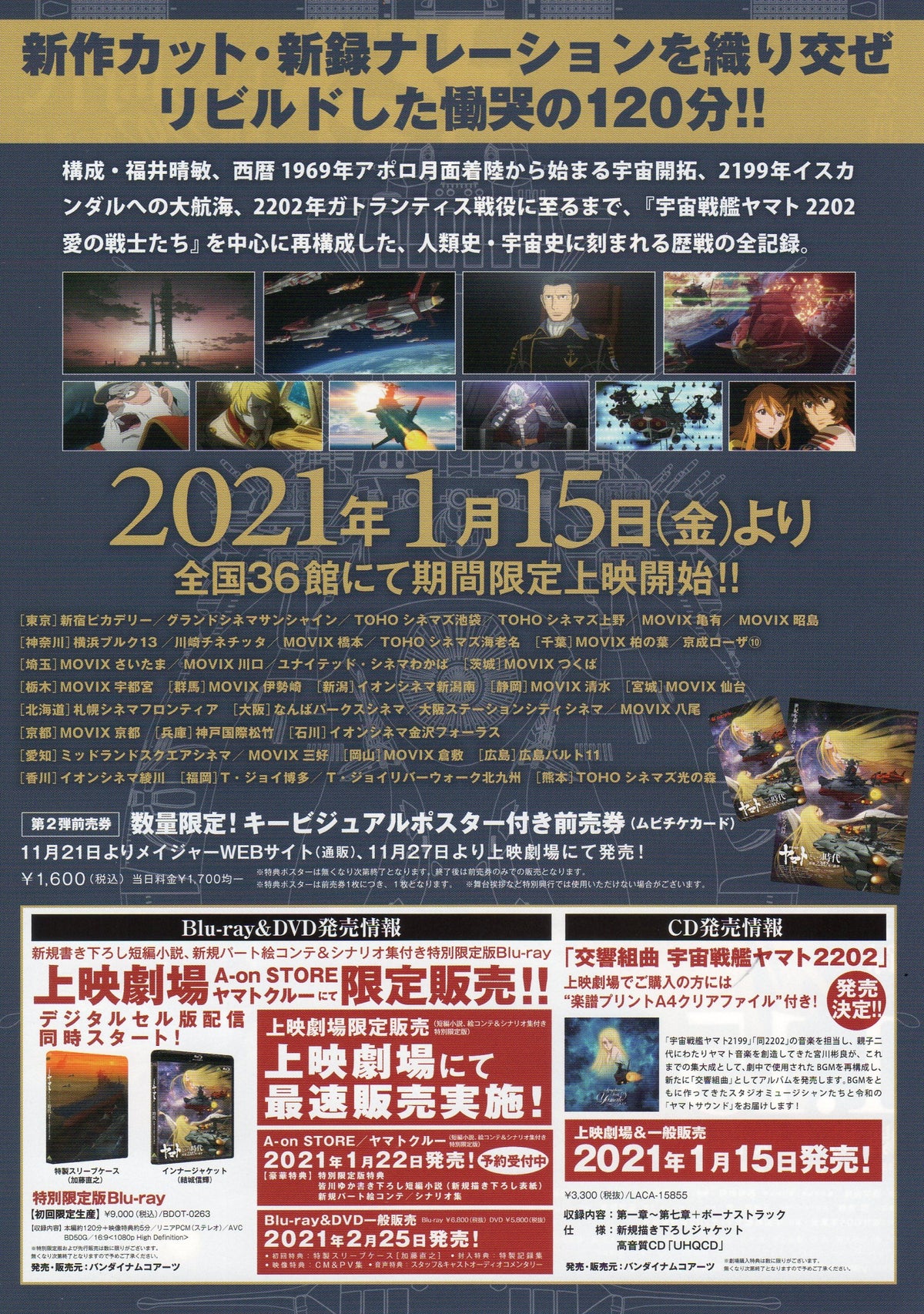 Yamato Star Blazers 2202 Japanese Anime Chirashi Mini Ad-Flyer Poster 2021