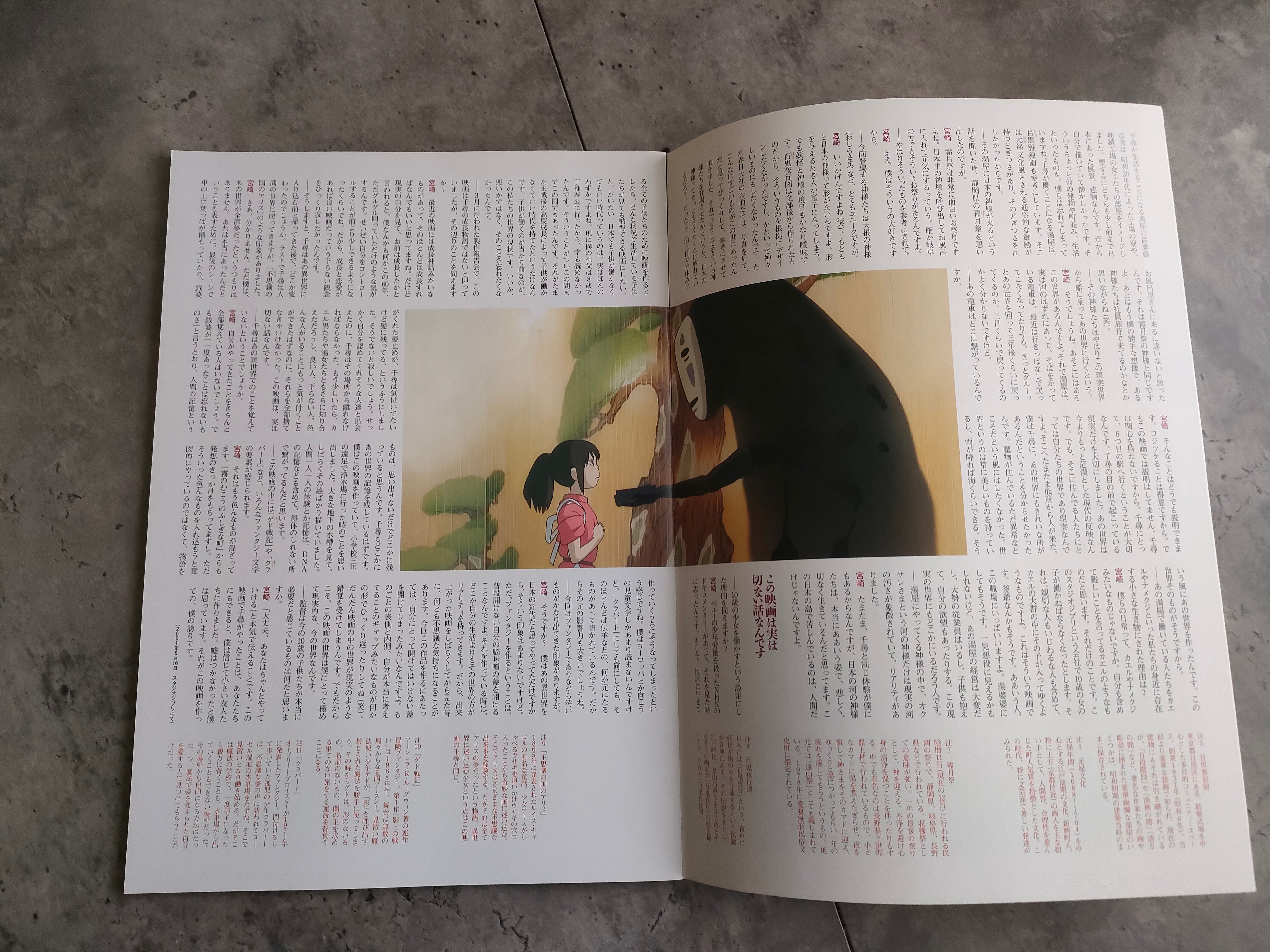 Spirited Away Japanese Anime Movie Program Pamphlet 2001 Ghibli Miyazaki