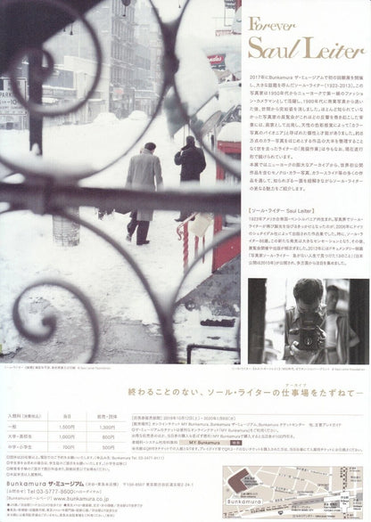 Saul Leiter Forever Tokyo Exhibition Japanese Chirashi Mini Ad-Flyer Poster 2020