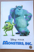 Monsters Inc. Japanese Anime Movie Program Pamphlet 2001 Disney Pixar