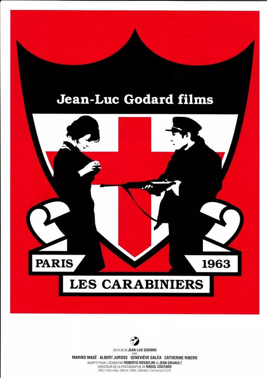 Les Carabiniers - Soldiers Japanese Chirashi Mini Ad-Flyer Poster 1963 R Godard