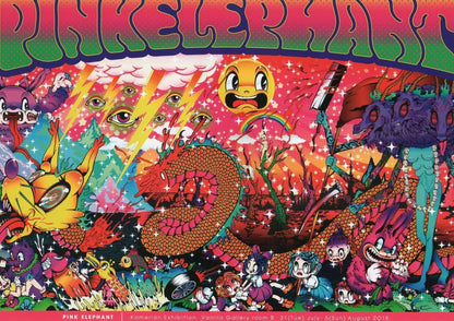 Pink Elephant Kamerian Exhibition Japanese  Chirashi Mini Ad-Flyer Poster 2018 A4