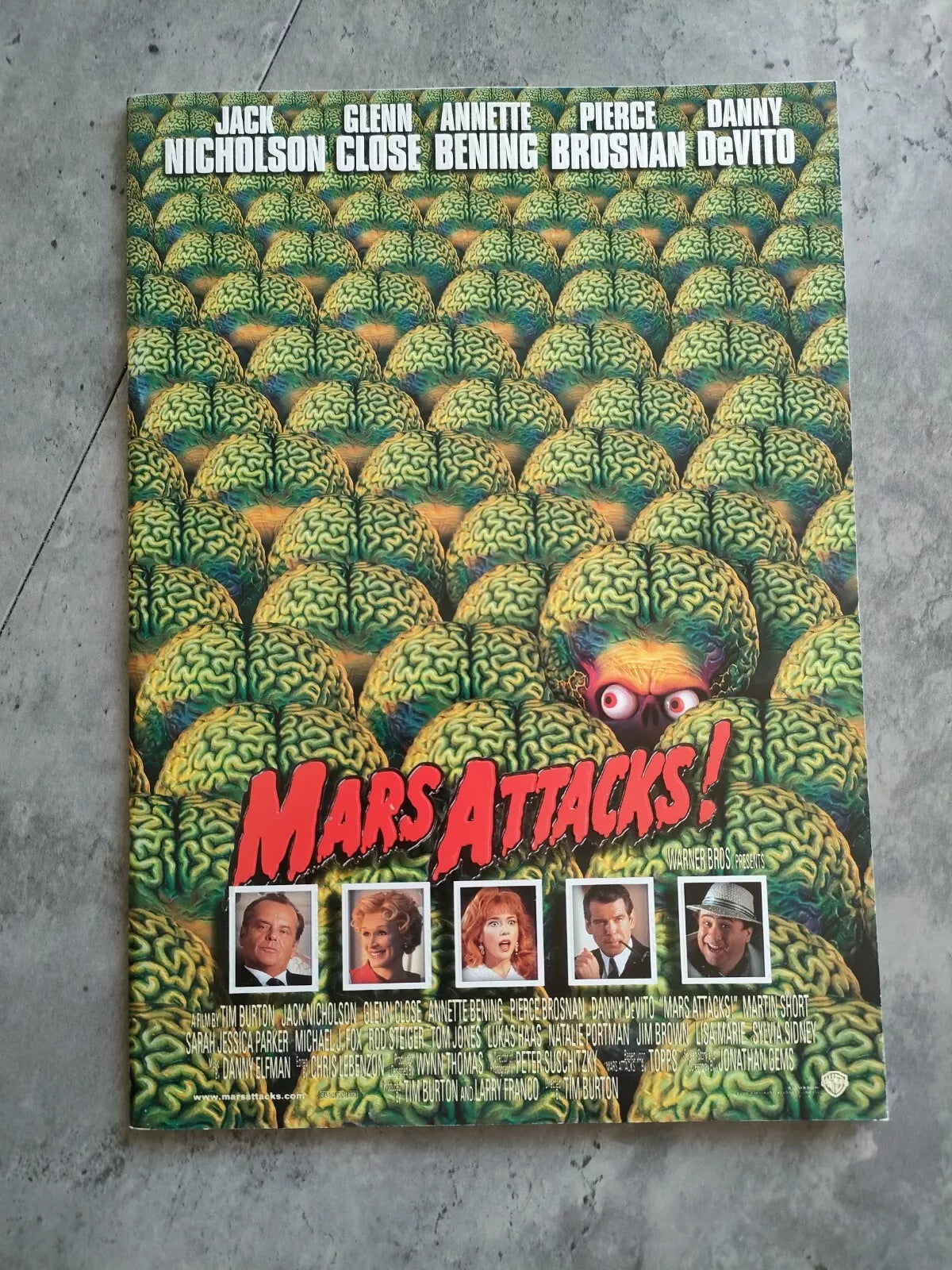 Mars Attack Japanese Movie Program Pamphlet 1996 Tim Burton