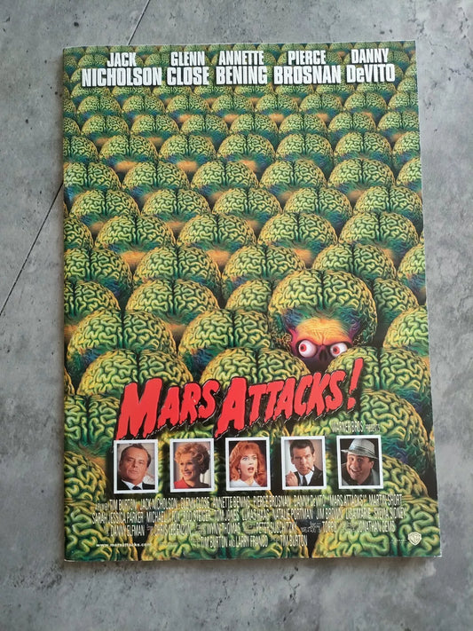 Mars Attack Japanese Movie Program Pamphlet 1996 Tim Burton