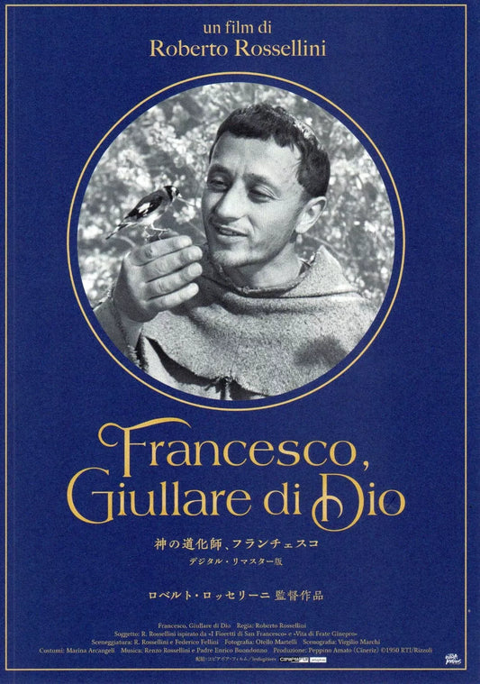 Francesco Giullare Di Dio Chirashi Mini Ad-Flyer Poster 1950R Rossellini Fellini