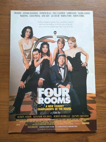 Four Rooms Japanese Movie Program Pamphlet 1995 Tarantino Rodriguez Roth Madonna