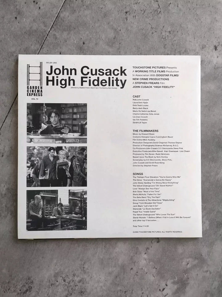 High Fidelity Japanese Movie Program Pamphlet 2000 Cusack Frears Black