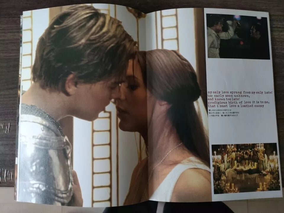 Romeo + Juliet Japanese Movie Program Pamphlet 1996 Di Caprio