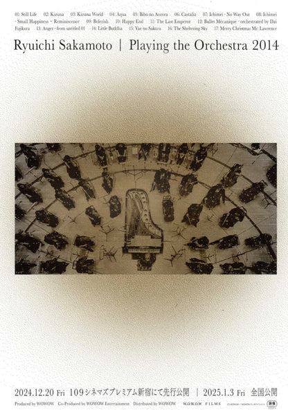 Ryuichi Sakamoto Playing Orchestra Japanese Chirashi Mini Ad-Flyer Poster 2014R