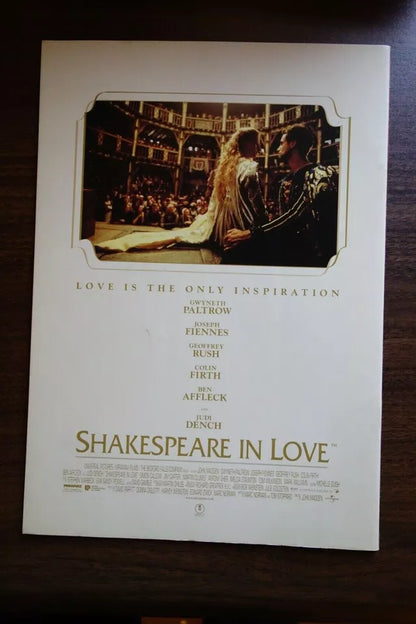Shakespeare In Love Japanese Anime Movie Program Pamphlet 1998