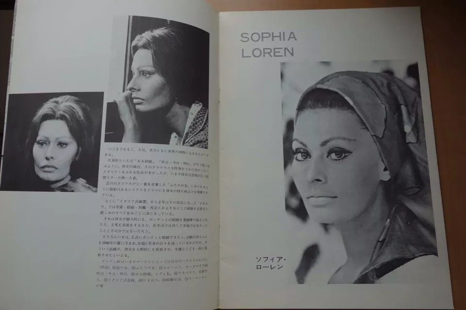I Girasoli Sunflower Japanese Movie Program Pamphlet 1970