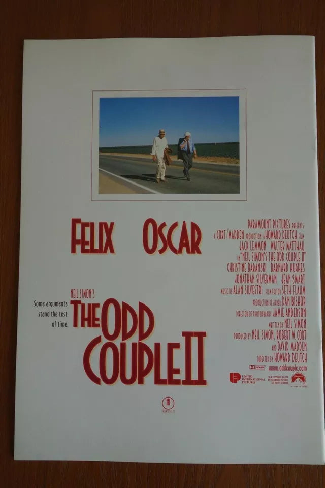 The Odd Couple 2 Japanese Movie Program Pamphlet 1998