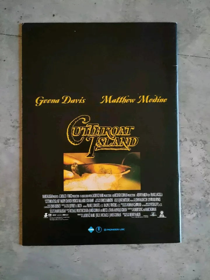 Cutthroat Island Japanese Movie Program Pamphlet 1995