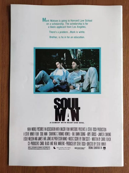 Soul Man Japanese Movie Program Pamphlet 1986