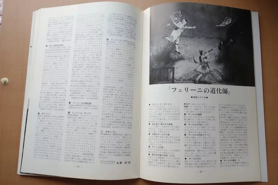 The Clowns Japanese Movie Program Pamphlet 1970 Fellini
