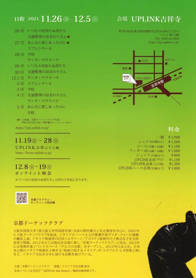 Italian Actors Retrospective Japanese Chirashi Mini Ad-Flyer Poster 2021 4p Sord