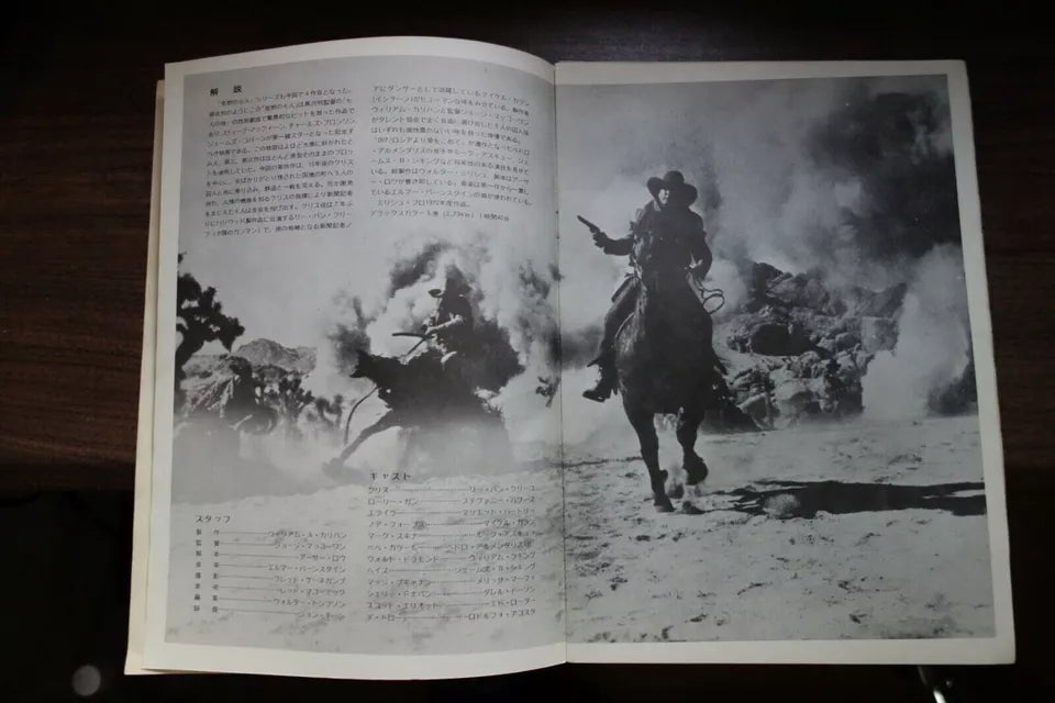 The Magnificent Seven Ride Japanese Movie Program Pamphlet 1972