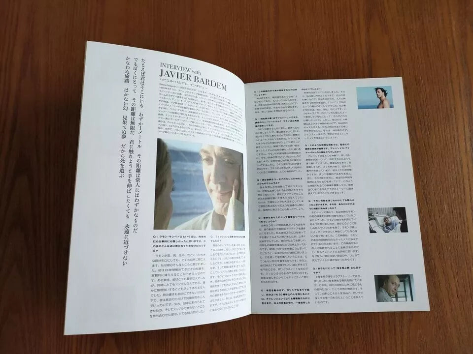 The Sea Inside Japanese Movie Program Pamphlet 2004 Amenabar Bardem