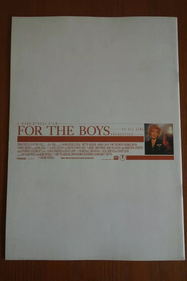 For The Boys Japanese Movie Program Pamphlet 1991 + Ticket Stub