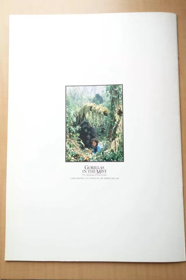 Gorillas In The Mist Japanese Movie Program Pamphlet 1988
