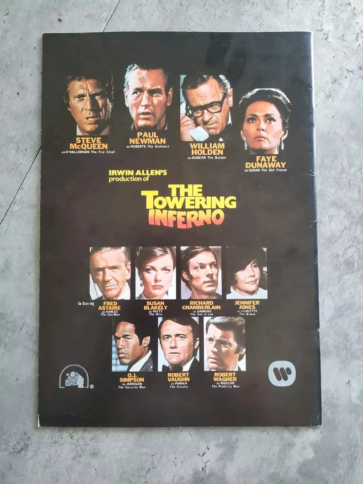 The Towering Inferno Japanese Movie Program Pamphlet 1974