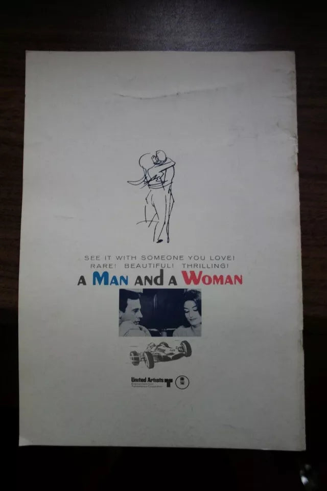 A Man And A Woman Japanese Movie Program Pamphlet 1966 Lelouch