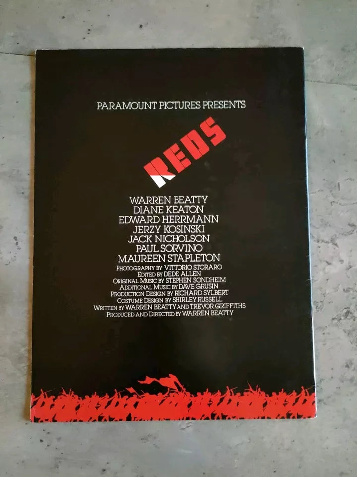 Reds Japanese Movie Program Pamphlet 1981